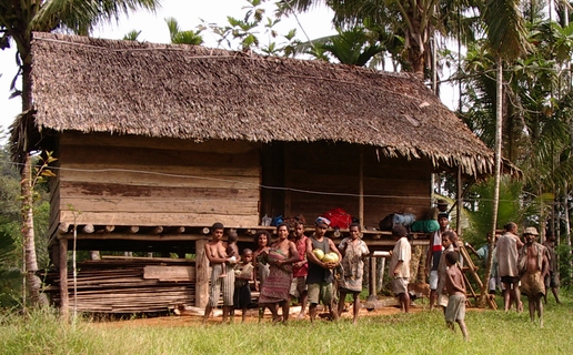 Papuan locals along the Black Cat Trail ready to welcome Our Spirit trekkers